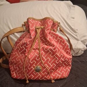 Tommy Hilfiger Pink and Tan Shoulder Bag
